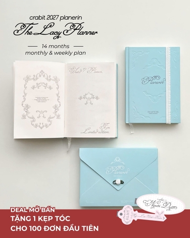 Sổ Planner 2027 14 tháng Framework Lacy Planner Xanh