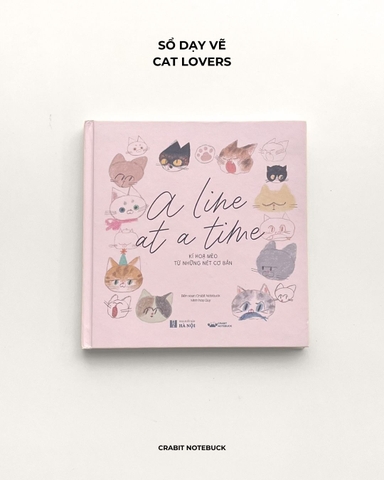 Sổ dạy vẽ A Line At A Time - Cat Lovers