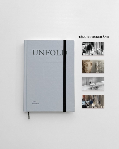 Sổ lịch kế hoạch Planner 2026 14 tháng A5 Crabit The Unfold - Xanh dương