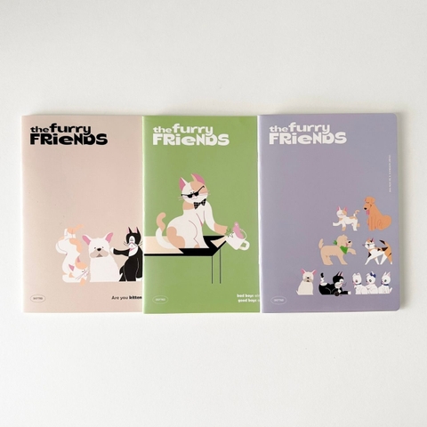 Combo 3 Vở chấm dot 120 trang Crabit x SGT - The Furry Friends