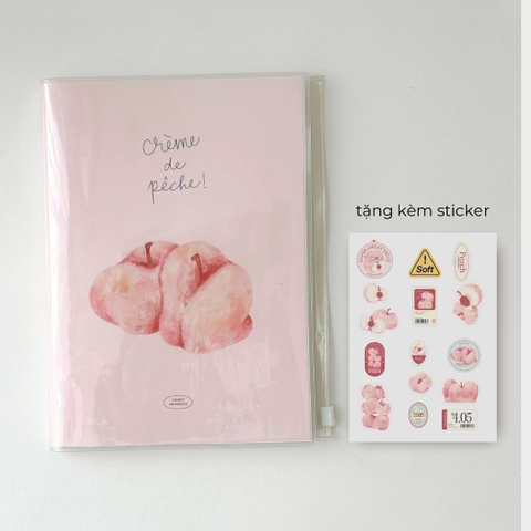 Sổ A5 grid 130gsm 128 trang Peach Pocket