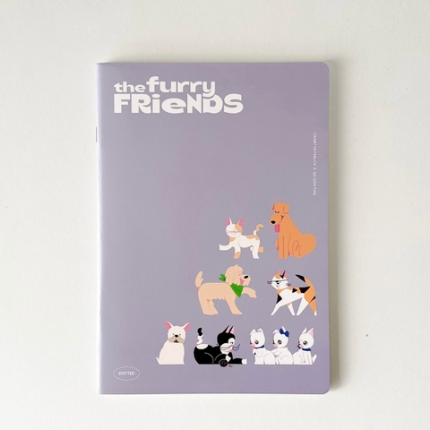 Vở chấm dot 120 trang Crabit x SGT - The Furry Friends - Xanh tím
