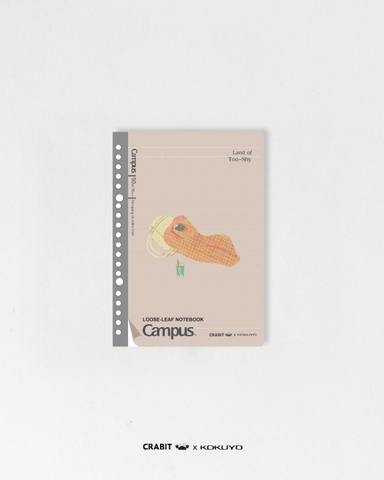 Vở ruột sổ còng kẻ ngang chấm A5 100 trang Crabit x Kokuyo Land of Too-shy 2 - Mr. Bubble Tea Picnic