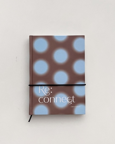 Sổ tay A5 dot 132 trang 130gsm Chấm bi - Nâu Xanh