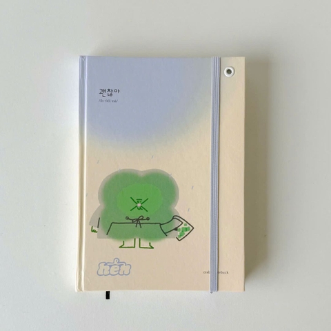 Sổ tay A5 grid 130gsm 128 trang - Hên đi mưa