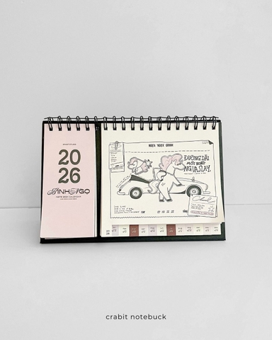 Lịch để bàn 2026 Crabit Calendar - Ngựa Ngựa