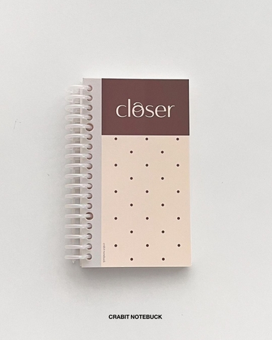 Sổ còng dot handy 128 trang 130gsm Chấm bi - Nâu Be