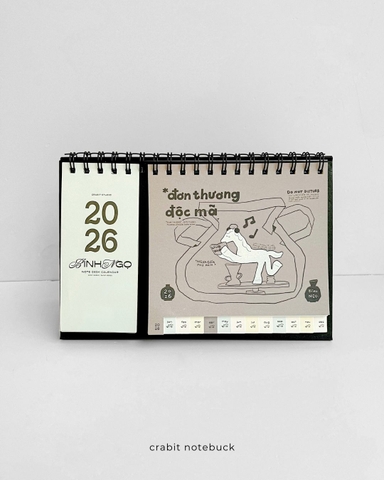 Lịch để bàn 2026 Crabit Calendar - Ngựa Gốm