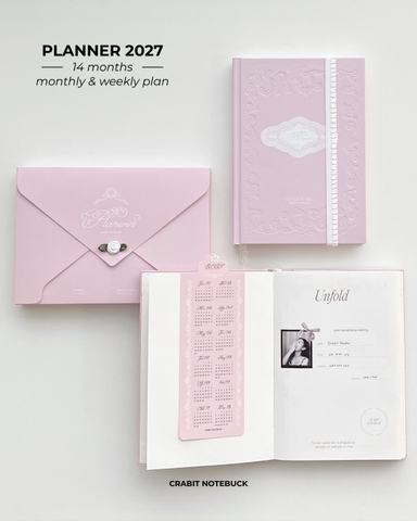 Sổ Planner 2027 14 tháng Framework Basic Planner Hồng | Nhập MGG FREESHIP15-Giảm 15k cho đơn 150k | FREESHIP30-Giảm 30k cho đơn 200k