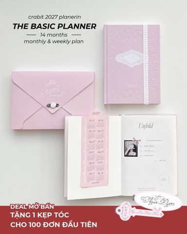 Sổ Planner 2027 14 tháng Framework Basic Planner Hồng | Nhập MGG FREESHIP15-Giảm 15k cho đơn 150k | FREESHIP30-Giảm 30k cho đơn 200k