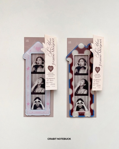 Khung ảnh nam châm dài 3 tấm Chấm bi