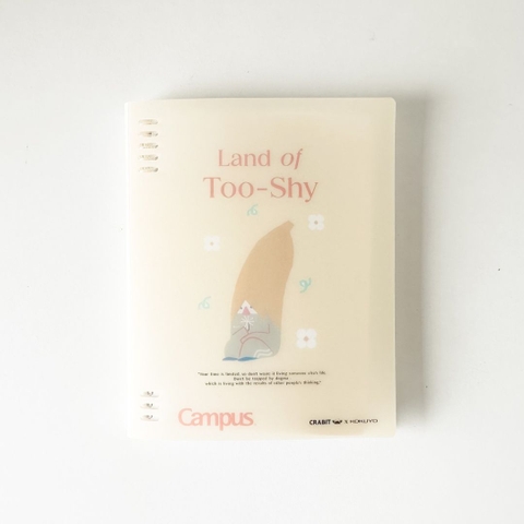 Sổ còng B5 80 trang kẻ ngang còng nhựa 2 đầu bìa nhựa Crabit x Kokuyo Campus | Land of Too-Shy - Bananeet