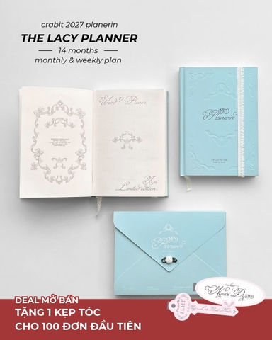 Sổ Planner 2027 14 tháng Framework Lacy Planner Xanh | Nhập MGG FREESHIP15-Giảm 15k cho đơn 150k | FREESHIP30-Giảm 30k cho đơn 200k