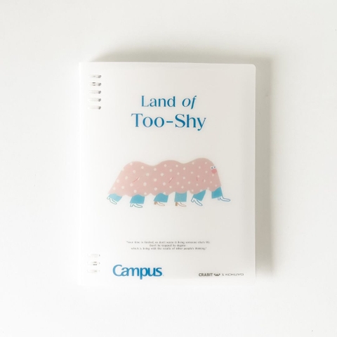 Sổ còng B5 80 trang kẻ ngang còng nhựa 2 đầu bìa nhựa Crabit x Kokuyo Campus | Land of Too-Shy - Netizen