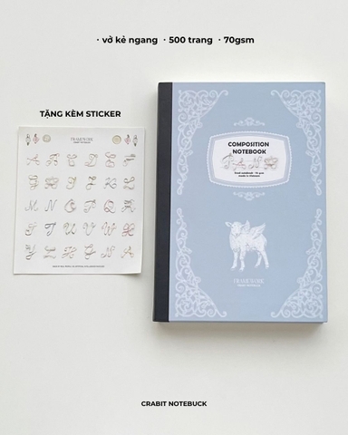 Vở bìa cứng siêu dày Composition Ren Framework