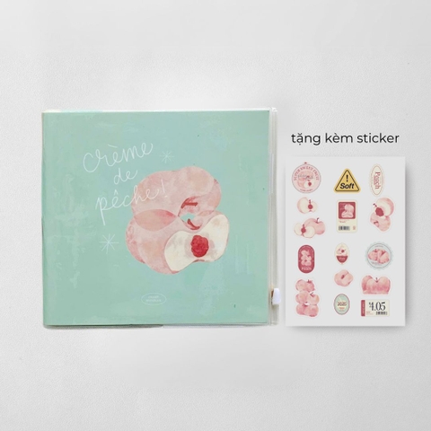 Sổ sketchbook khổ vuông 190gsm 72 trang Peach Pocket