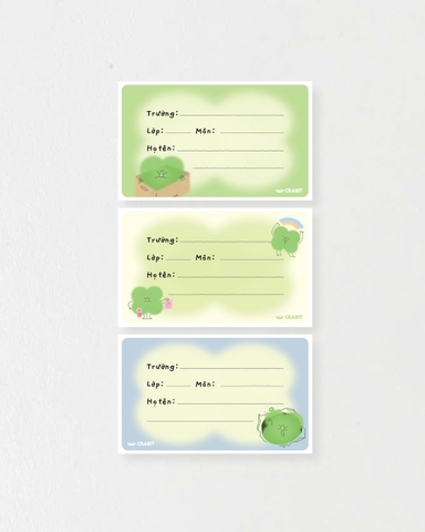 Tập 18 nhãn vở Crabit - Hên