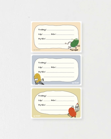 Tập 18 nhãn vở Crabit - Học đậu thi đỗ