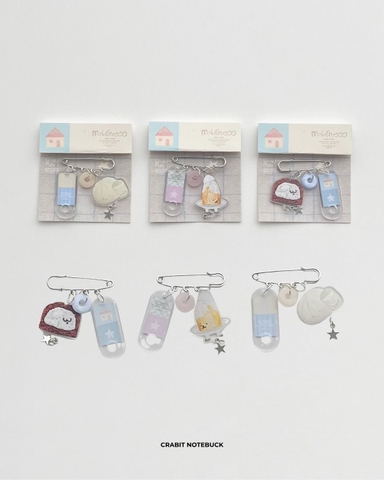 Móc khoá ghim cài charm Miếng