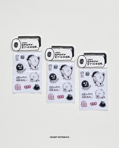 Set sticker eposy Chăm chỉ