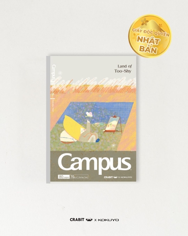 Vở kẻ ngang chấm 80 trang B5 giấy Nhật Crabit x Kokuyo Land of Too-Shy 2 -  Bananeet Picnic