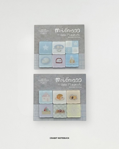 Set 6 nam châm mini Miếng