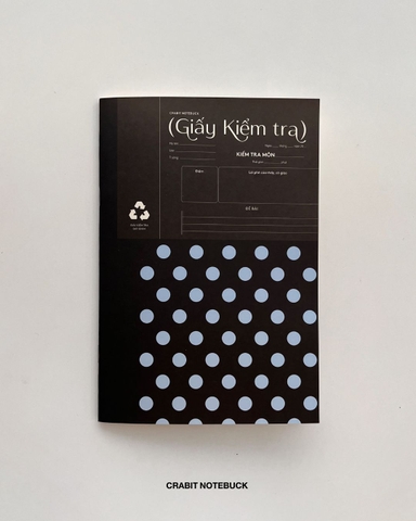 Giấy kiểm tra 15 tờ đôi Chấm bi - Xanh Đen