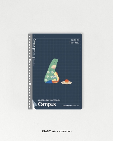 Vở ruột sổ còng grid B5 100 trang Crabit x Kokuyo Land of Too-shy 2 - Thỏ Picnic