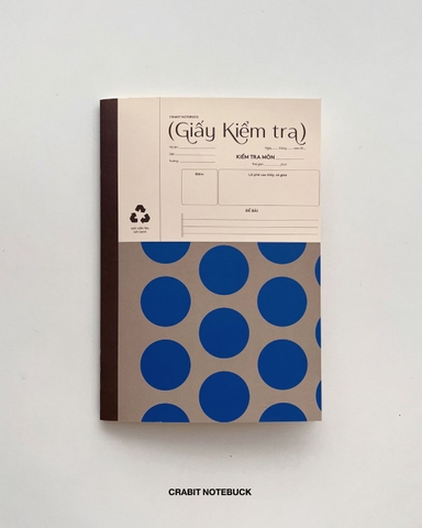 Giấy kiểm tra 15 tờ đôi Chấm bi - Xanh Be