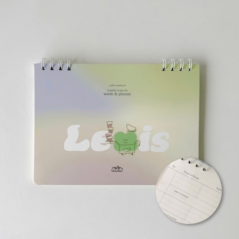 Sổ học từ B5 ruột kẻ ngang 90 trang học 360 từ - Hên Gradient