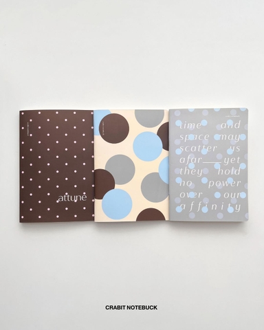 Combo 3 Vở grid caro 100 trang 80gsm Chấm bi