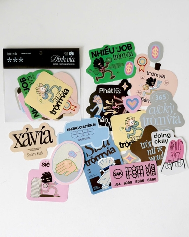 Sticker Dính Vía Siêu to dán Vali