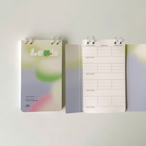 Sổ học từ Handy ruột kẻ ngang 90 trang học 360 từ - Hên Gradient