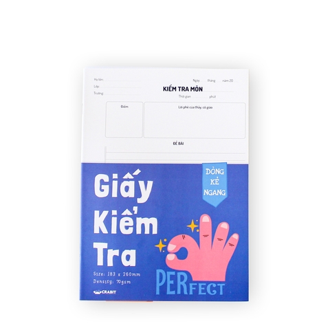 Tập 15 Giấy kiểm tra đôi Crabit - Ruột kẻ ngang - Bìa 5 Ngón