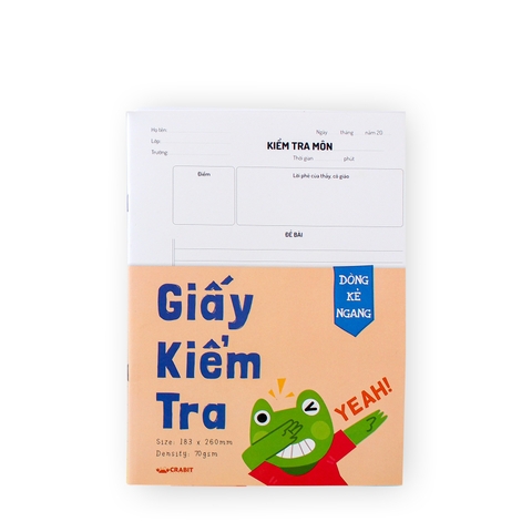 Tập 15 Giấy kiểm tra đôi Crabit - Ruột kẻ ngang - Bìa Ếch Yeah