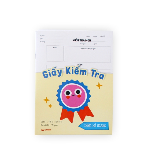 Tập 15 Giấy kiểm tra đôi Crabit - Ruột kẻ ngang - Bìa Huy Chương