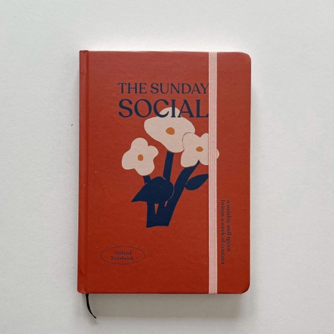 Sổ chấm dot A5, 130gsm, The Sunday Social, Hoa đỏ