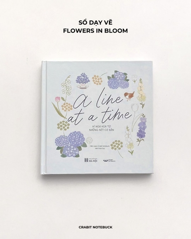 Sổ dạy vẽ A Line At A Time - Flower In Blooms