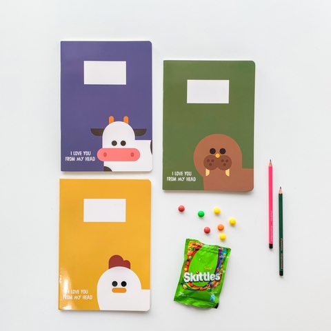 Combo 3 vở kẻ ngang Animal - 80 trang