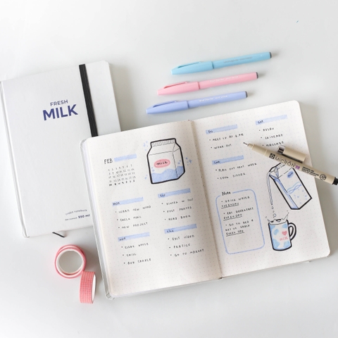 Combo Milky - chuyên dụng Bullet Journal