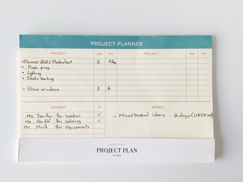 Project Planner Notepad - Crabit Notepad