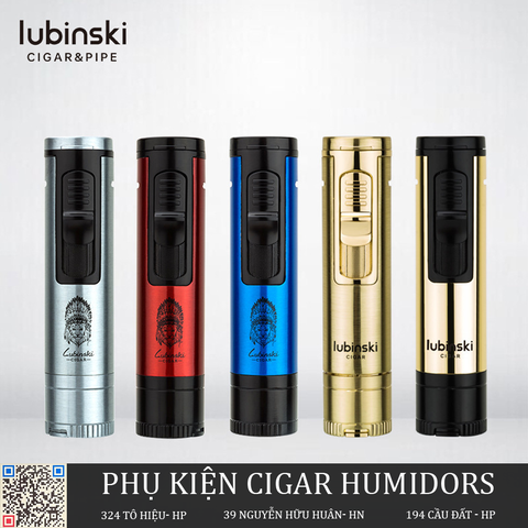 Bật lửa kèm đục, gác điếu và que thông cigar