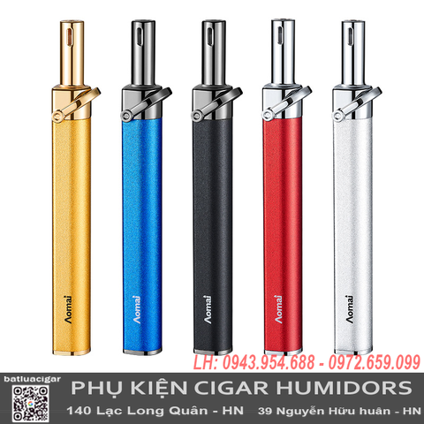 Bật Lửa Tẩu Aomai AM6302 Chính Hãng – Vòi Dài, Kim Loại Nhỏ Gọn, Sạc Ga, Giá Rẻ