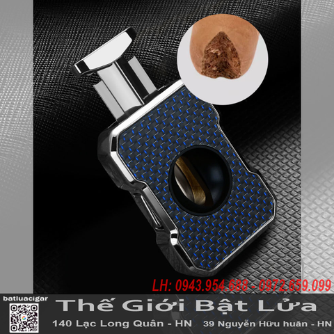 Kéo Cắt Xì Gà Honest BCD087 Cắt Chữ V Inox Cao Cấp Kim Loại Sang Trọng Phụ Kiện Cigar BCD087