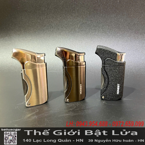 Bật Lửa Khò Cigar 1 Tia HONEST BCZ241-1 – Đa Năng Kèm Tool Tẩu, Chống Gió, Full Kim Loại Cao Cấp