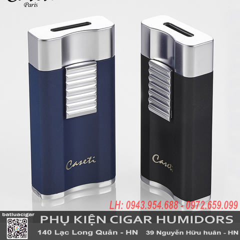 Bật Lửa Caseti CA558 Chính Hãng – Cao Cấp, Có Đục Cigar, ChỐng Gió, Thiết Kế Sang Trọng