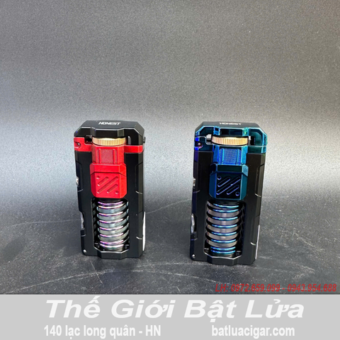 Bật Lửa Khò 1 Tia Honest BCZ890-1 Chính Hãng Có Đục Lỗ Và Thông Cigar