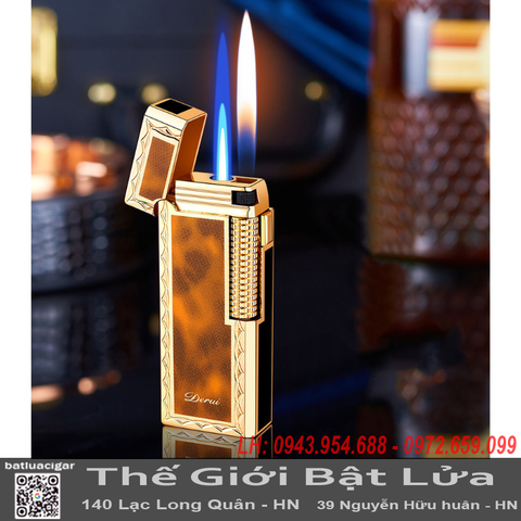 Bật Lửa Derui DR358 Chính Hãng 2 Chế Độ Lửa - Lửa Thường & Lửa Khò Chống Gió, Full Kim Loại Cao Cấp