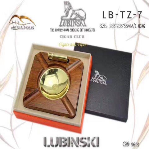 Gạt tàn Cigar gỗ Lubinski kèm bật lửa  LB-TZ-7