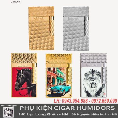 Bật Lửa Lubinski YJA-10073 Chính Hãng – Đồng Nguyên Khối, 2 Chế Độ Lửa, Âm Thanh “Ding” Độc Đáo